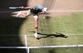 男子テニス、テラ・ウォルトマン・オープン、シングルス決勝。リターンを打つホベルト・ホルカシュ（2024年6月23日撮影）。(c) CARMEN JASPERSEN / AFP