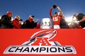 19NFL、AFC決勝、カンザスシティ・チーフス対テネシー・タイタンズ。優勝を喜ぶカンザスシティ・チーフスのパトリック・マホームズ（中央右、2020年1月19日撮影）。(c)Jamie Squire/Getty Images/AFP