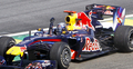 10F1第18戦、ブラジルGP決勝。優勝し、喜ぶレッドブルのセバスチャン・ベッテル。（2010年11月7日撮影）(c)AFP/ORLANDO KISSNER