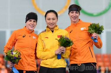張虹が女子1000メートルで金メダル獲得、ソチ五輪 写真5枚 国際