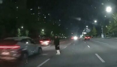 韓国・10車線道路を違法横断「黒服男性」…「危険すぎる」驚いたドライバー