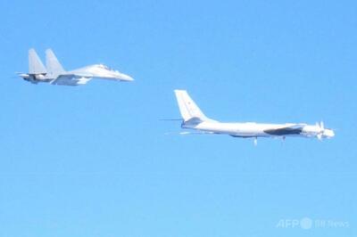 中ロ爆撃機、日本周辺で共同飛行 日本は「安全保障上の重大な懸念」伝達