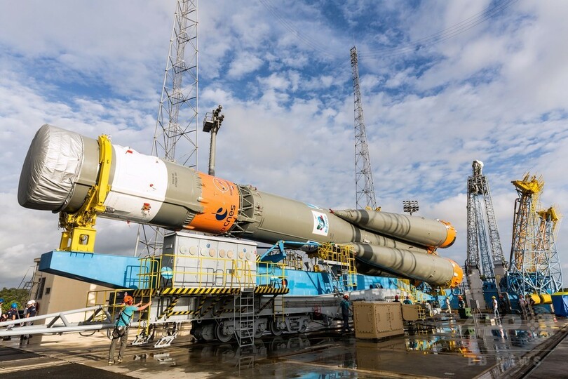 ソユーズ発射台に、ガリレオ測位衛星2機を軌道投入へ 仏ギアナ