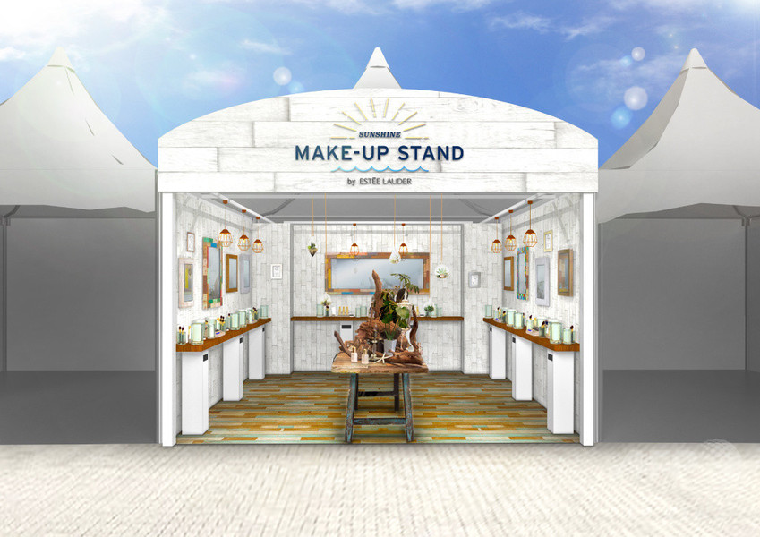 「エスティ ローダー」メイクブースが野外フェスに登場