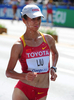 第13回世界陸上大邱大会（13th IAAF World Championships in Athletics Daegu）は31日、5日目の競技が行われ、女子20キロメートル競歩決勝で中国の劉虹（Hong Liu）は1時間30分0秒で銀メダルを獲得した。

レースに臨む劉虹（2011年8月31日撮影）。(c)AFP/MARK RALSTON