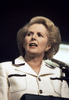 英ロンドンで演説するマーガレット・サッチャー保守党党首（1976年10月29日撮影）。(c)PA / AFP