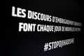 フランス・パリで撮影された、同国政府がウェブサイトで発表した過激派勧誘対策の動画の一部（2015年1月28日撮影）。(c)AFP/JOEL SAGET