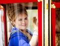 オランダ・ハーグのノールデインデ宮殿に到着したアマリア王女（2023年9月19日撮影）。(c)Koen van Weel / ANP / AFP