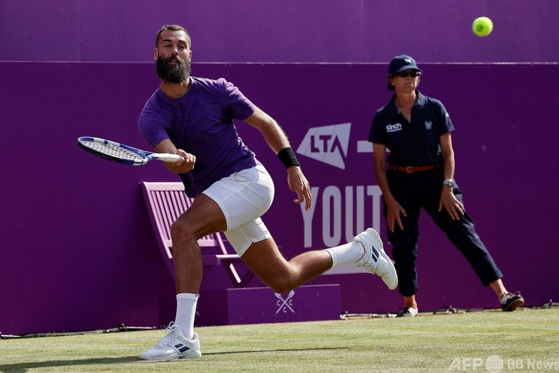 マレーが復帰戦に快勝、試合後には涙 シンチ選手権