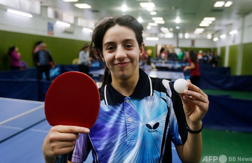 東京五輪最年少 12歳の卓球シリア代表 困難 乗り越え出場へ 写真1枚 国際ニュース Afpbb News