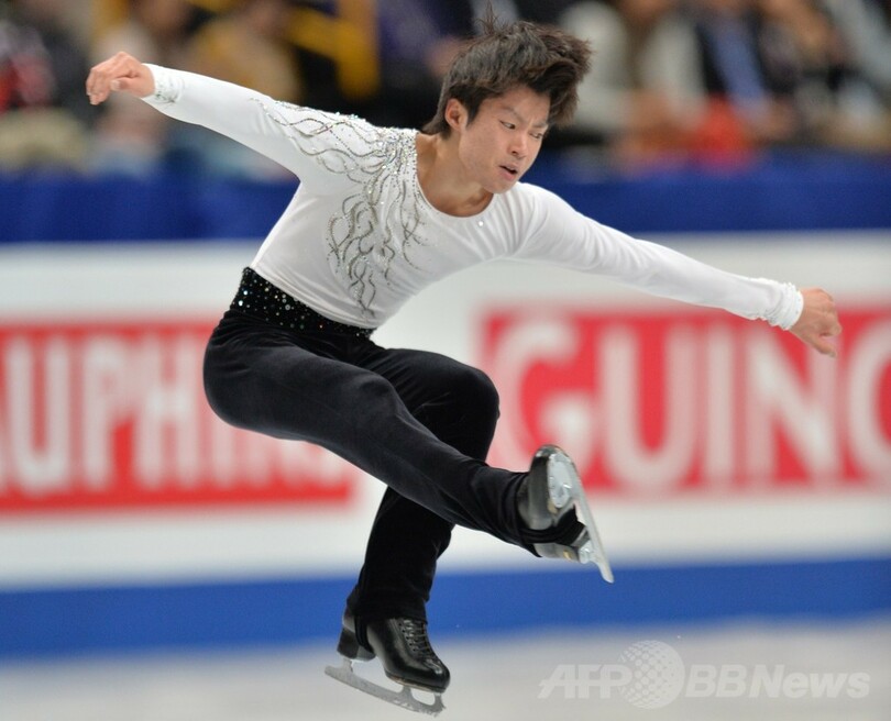 男子SPで首位に立った町田、世界フィギュア 