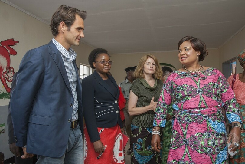 フェデラー、貧困国マラウイで保育所設立 テープカット式典に参加