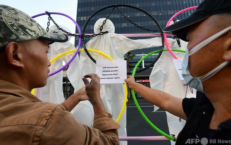 米加州で反北京五輪デモ 中国の人権侵害に抗議