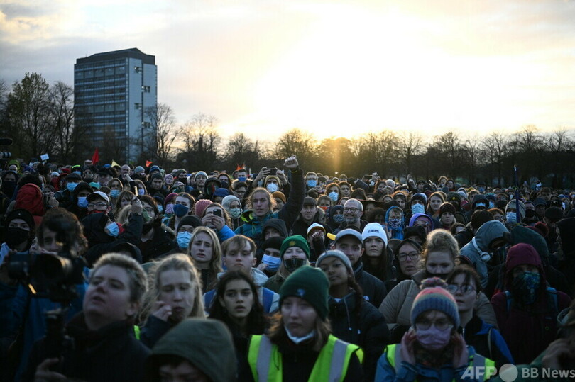 COP26開催の英グラスゴーなど世界各地でデモ 気候変動対策訴える