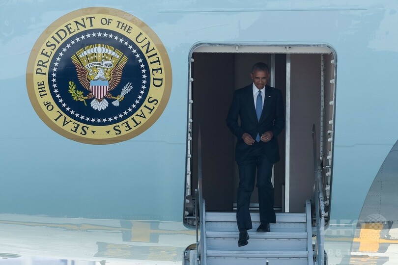 オバマ米大統領、中国入り G20首脳会議