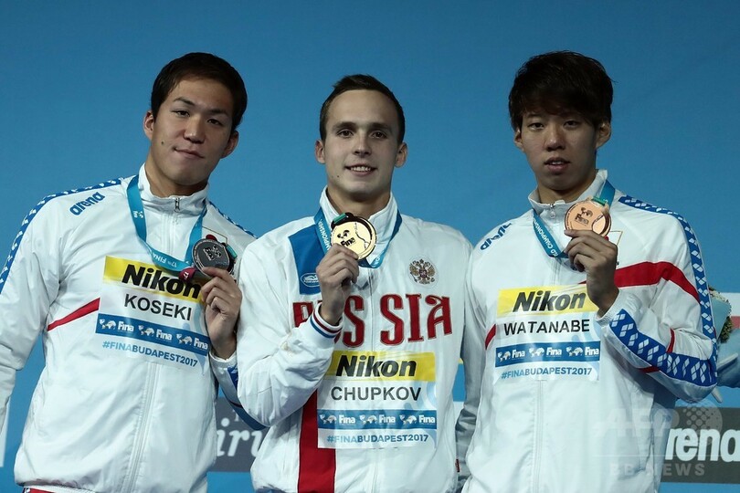 男子200m平泳ぎで日本勢がW表彰台、チュプコフが大会新で金 世界水泳