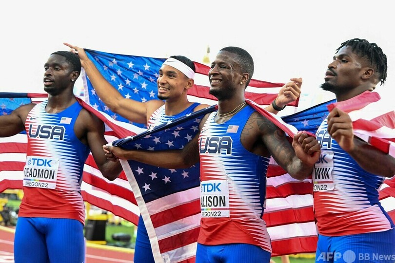 米国が男子4×400mリレーで金、日本は4位 世界陸上