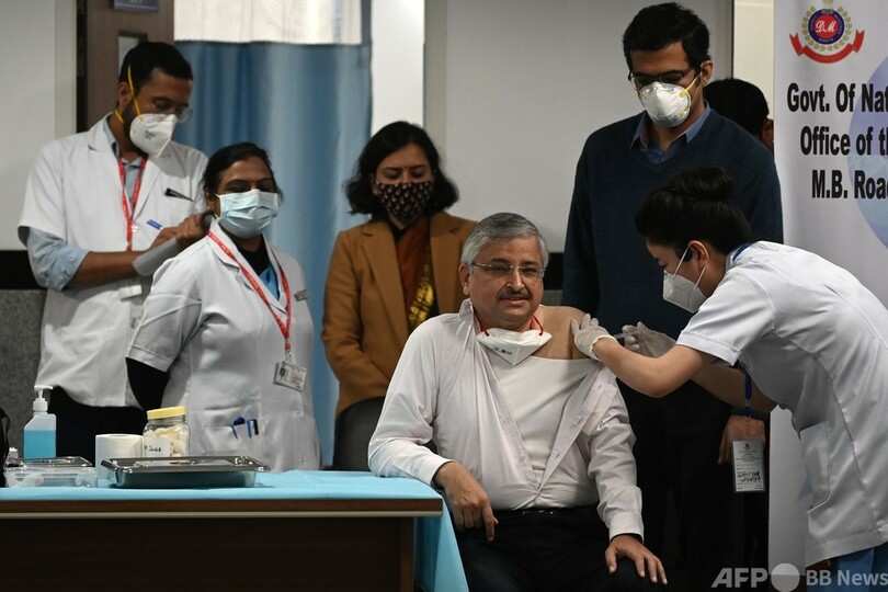 ワクチン接種開始のインド、予定の3分の1が受けず