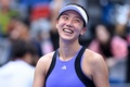 女子テニス、武漢オープン、シングルス準々決勝。勝利を喜ぶ王欣瑜（2024年10月11日撮影）。(c)WANG Zhao / AFP