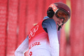 北京冬季五輪、アルペンスキー女子複合。後半の回転で途中棄権に終わったミカエラ・シフリン（2022年2月17日撮影）。(c)Fabrice COFFRINI / AFP