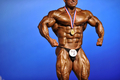 中国南部の広州（Guangzhou）で第46回アジア世界ボディービル選手権（Asian Bodybuilding and Physique Sports Championships）が開催されている。アジア20か国から200人を超す選手が大会に集まった（2012年9月23日撮影）。(c)AFP