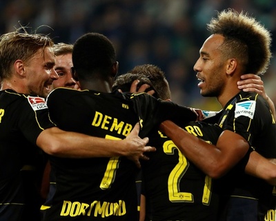 ドルトムント、ボルフスブルクに大勝し暫定首位浮上