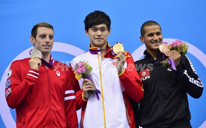 孫楊が世界新で金メダル、男子1500メートル自由形