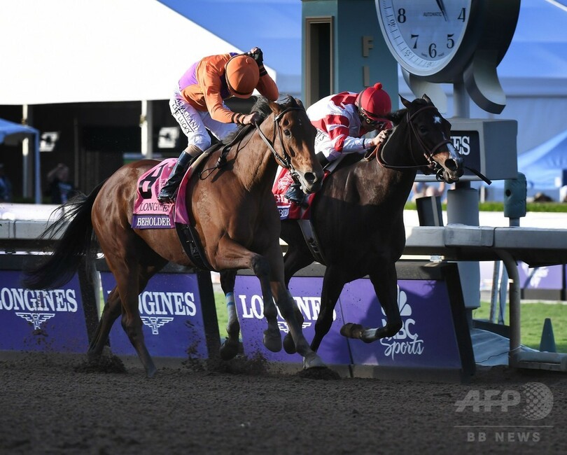 ビホルダーがハナ差でディスタフ制す、ブリーダズカップ