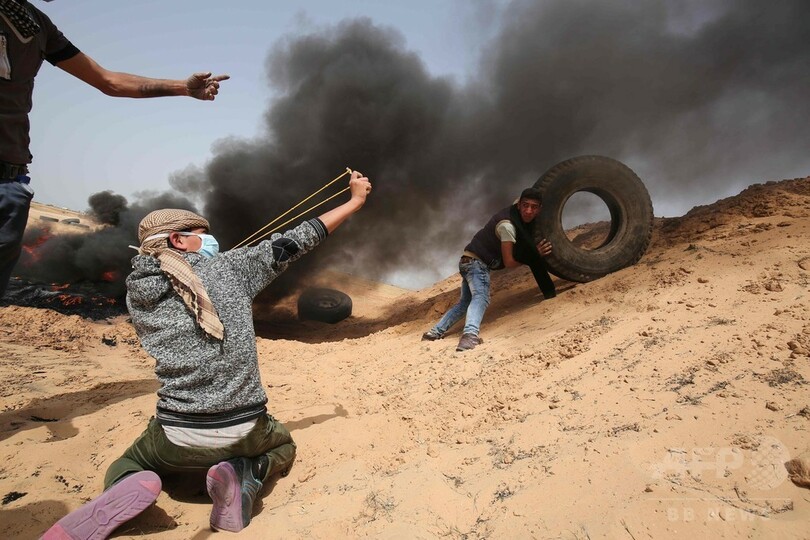 パレスチナ・ガザで3週連続のデモ、イスラエル軍との衝突続く