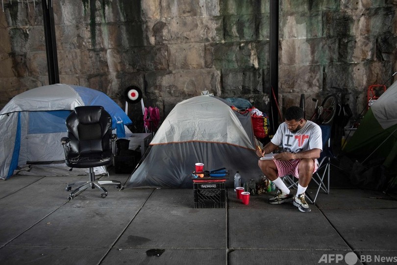 米首都 増えるホームレス野営地 Afpフォトエッセー 写真21枚 国際ニュース Afpbb News