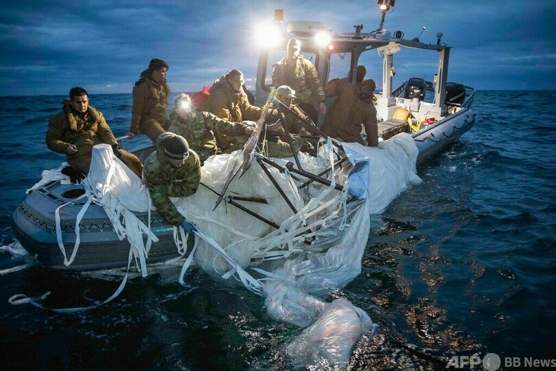 米、中国気球の回収完了 大西洋上で撃墜