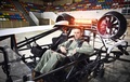 ロシアの首都モスクワで行われた空飛ぶタクシー「ホバー」試作機の試験飛行（2021年3月16日撮影）。(c)Alexander NEMENOV / AFP