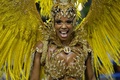 ブラジル・リオデジャネイロ（Rio de Janeiro）のカーニバル会場「サンボドロモ」をパレードするサンバチーム「ウニドス・ダ・チジュッカ（Unidos da Tijuca）」（2014年3月4日撮影）。(c)AFP/YASUYOSHI CHIBA