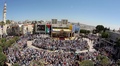 ベツレヘムのマンガー広場（Manger Square）で開催されたミサ（2014年5月25日撮影）。(c)AFP/JACK GUEZ