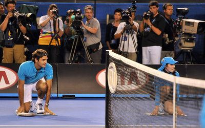 フェデラー、全豪OPボールキッズにサインや写真を「ねだって」