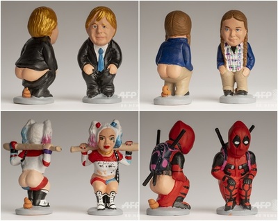 カタルーニャ伝統の「排便人形」 世界の政治家からアメコミキャラまで