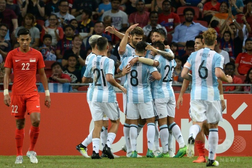 メッシ不在のアルゼンチンがシンガポールに6発快勝 親善試合 写真4枚 国際ニュース Afpbb News
