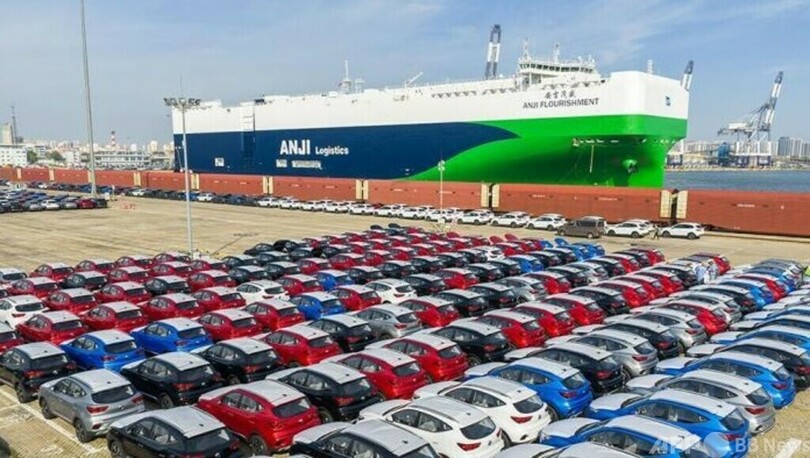 9500台積み自動車運搬船、初航海で欧州へ