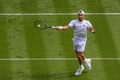 テニス、ウィンブルドン選手権、男子シングルス1回戦。リターンを打つペドロ・カチン（2023年7月3日撮影）。(c)Daniel LEAL / AFP
