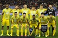 サッカー欧州チャンピオンズリーグ、グループC第3節、アトレティコ・マドリード対FCアスタナ。試合前の写真撮影に臨むアスタナの選手（2015年10月21日撮影）。(c)AFP/PEDRO ARMESTRE