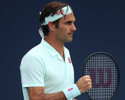 フェデラーがマイアミOP8強入り、好調メドベージェフを一蹴