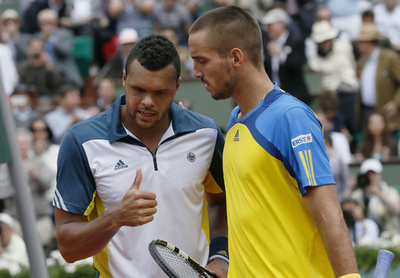 フランス人のツォンガがベスト8進出、全仏オープン