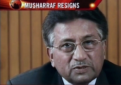 パキスタンのムシャラフ大統領が辞任表明