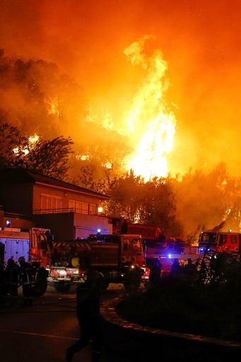地中海のコルシカ島で大規模な山火事 フランス