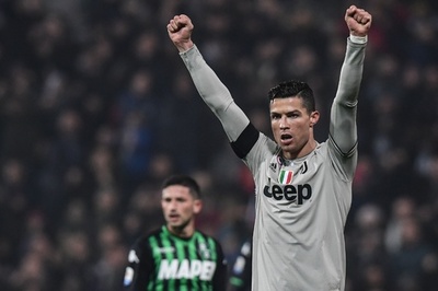 ユーベが敵地で快勝、2位と勝ち点11差に ロナウド今季18点目