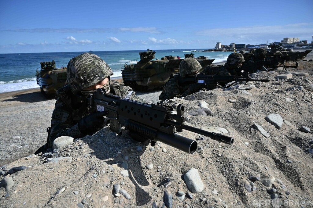 韓国軍、大規模な合同上陸訓練を実施 「護国訓練」の一環 写真9枚 国際ニュース:AFPBB News