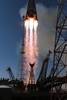 カザフスタン・バイコヌール宇宙基地から打ち上げられたロシアの宇宙船ソユーズ。ロスコスモス提供（2021年10月5日撮影・公開）。(c)AFP PHOTO / Russian space agency Roscosmos
