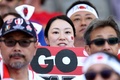 ラグビーW杯フランス大会、プールD、日本対チリ。試合開始を待つ日本サポーター（2023年9月10日撮影）。(c)CHARLY TRIBALLEAU / AFP