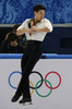 ソチ冬季五輪、フィギュアスケート男子シングル・フリースケーティング（FS）。演技に臨むデニス・テン（Denis Ten、2014年2月14日撮影）。(c)AFP/ADRIAN DENNIS