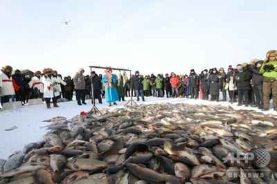 フルンボイルの湖で漁業イベント、観光客参加の競売も 中国・内モンゴル